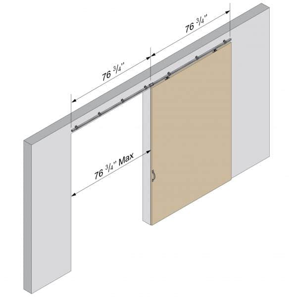 Sliding Door Hardware Kit For Doors Up To Lbs And Up To Thick