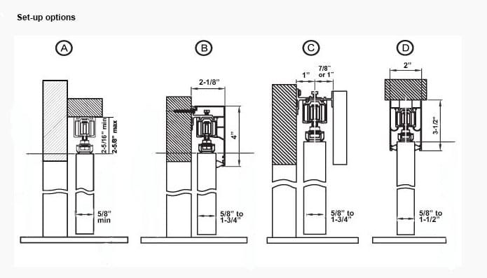 Floor roller guide for sliding doors - SLID'UP by MANTION