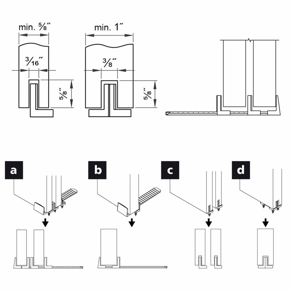 Adjustable bottom guide for sliding doors SLID'UP by MANTION