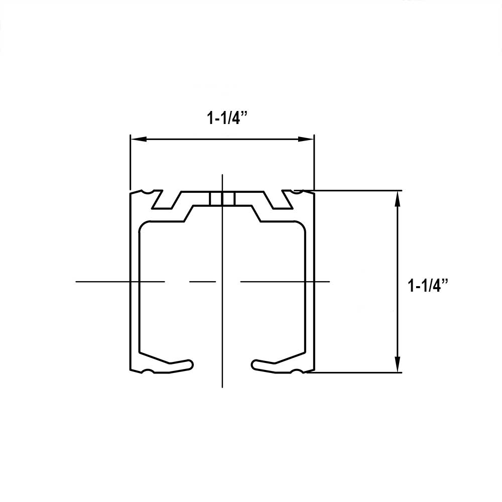 Aluminum sliding door track SLID'UP 160, 170, 190 by MANTION USA