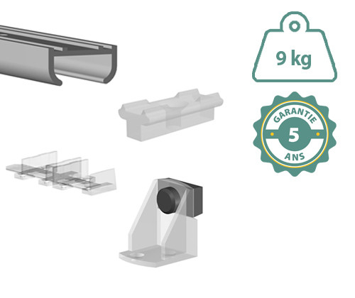 SLID'UP 100 - Set voor schuifdeur van kast op loopwagen - 9 kg