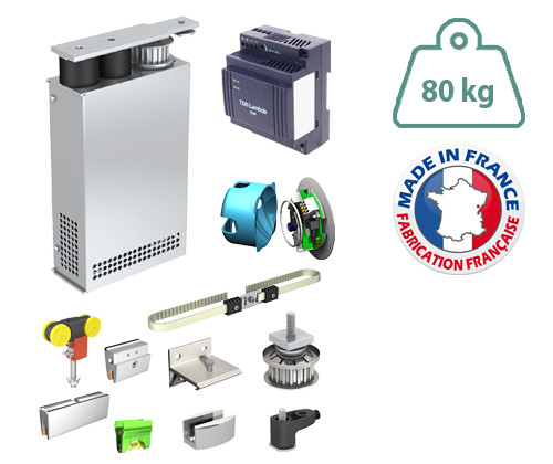SLID'UP M300 - Motorisation pour porte coulissante en verre - 80 kg
