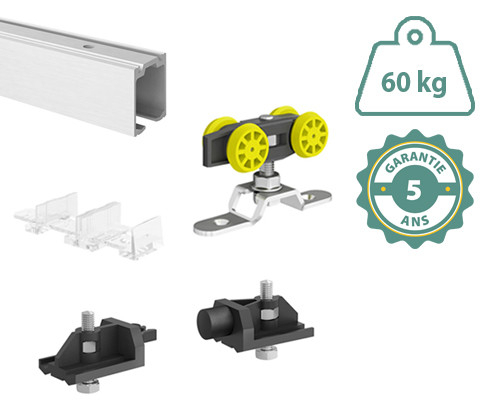 SLID'UP 160 - Kit para puerta corredera en superficie - 60 kg