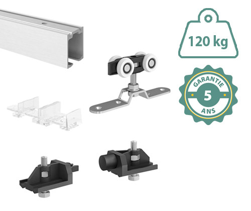 SLID'UP 170 - Kit para puerta corredera en superficie - 120 kg