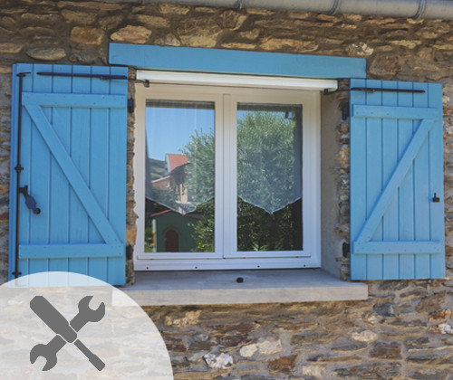 Pour motorisation de volet battant