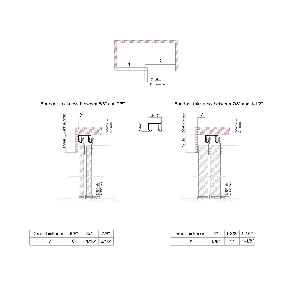 Sliding bypass closet door hardware - SLID'UP 110 by MANTION