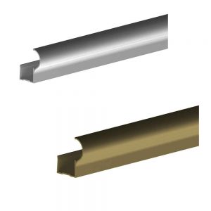 Silver and brown 106" pull handles for sliding closet doors
