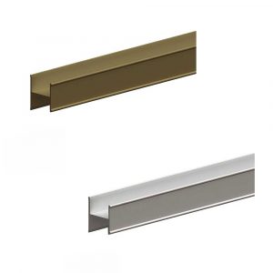H profile for sliding closet doors - Bronze or silver