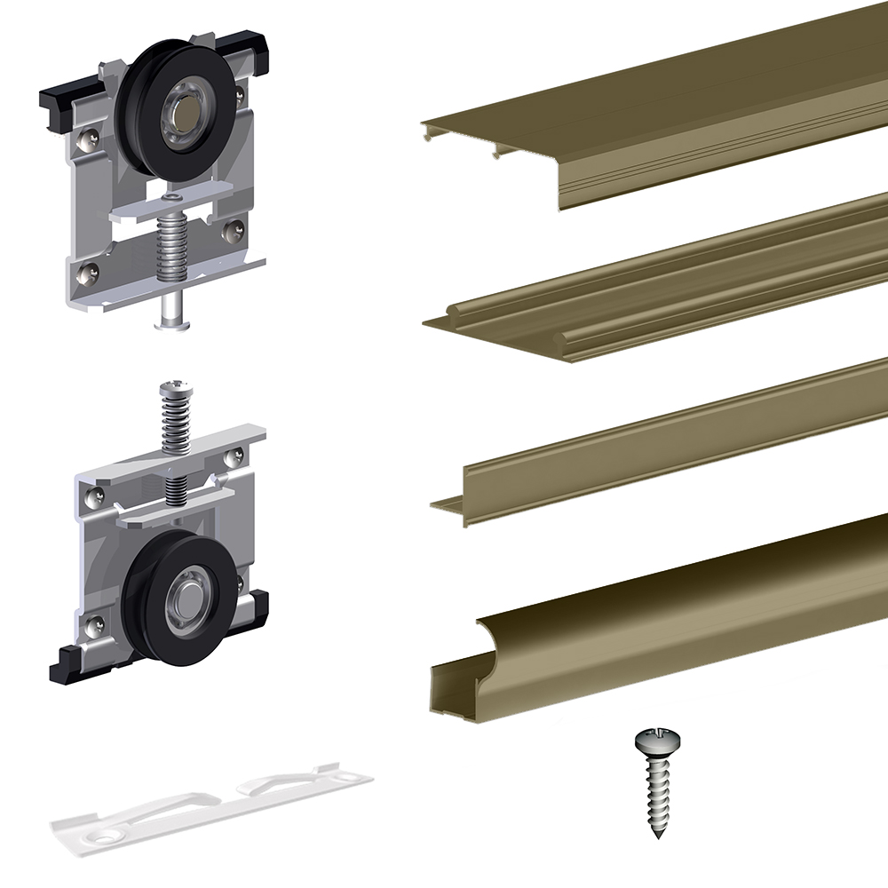 Sliding Bypass Closet Door Hardware Kit Slid Up By Mantion